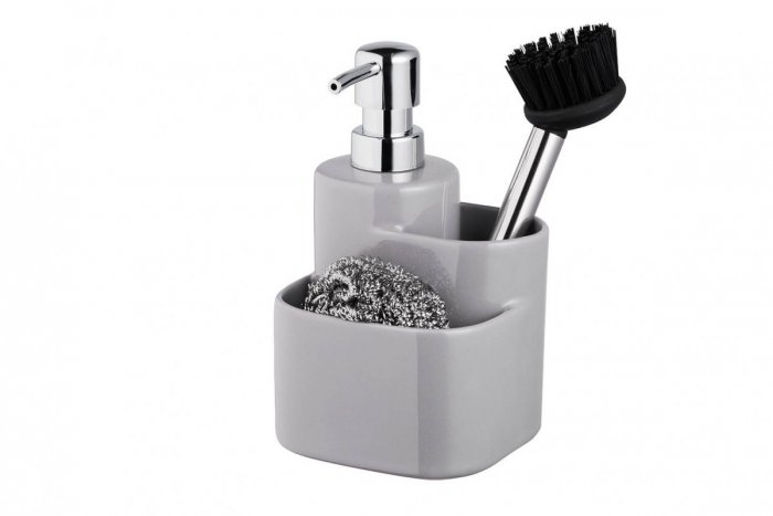 Kompaktowy dozownik 4 KITCHEN szary zestaw 3 el. 07675