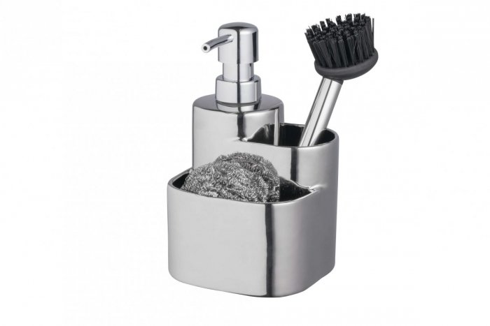 Kompaktowy dozownik 4 KITCHEN srebrny zestaw 3 el. 07673